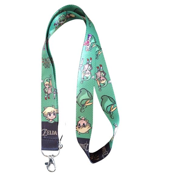 Nintendo Switch The Legend of Zelda Link Green Fabric Lanyard One Size Unisex - Picture 6 of 6